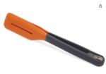 Turner Tongs, Ergonomic Silicone Tongs, Locks for compact storage, Dishwasher safe - Grey/Orange, 24