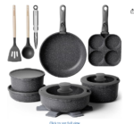  8-Piece Non-Stick Cookware Set, Black