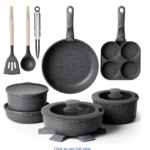  8-Piece Non-Stick Cookware Set, Black