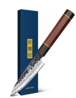 7 Inch Nakiri Knife, Japanese High Carbon Stainless Steel Chef Knife, Multipurpose Meat Vegetable Sharp Kitchen Knife with Ergonomic Pakkawood Handle