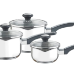 15-Piece Non-Stick Pots and Pans Set, Granite Cookware with Removable Handles, Stackable, Easy to Clean, Induction & Gas Hob Compatible