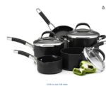 Stainless Steel Saucepan Set 14, 16 & 18cm - Induction Suitable Saucepan Set with Glass Straining Lids and Pouring Lips, Dishwasher Safe, Oven Safe, Durable Cookware