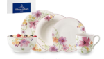 Mariefleur Starter Set 10-Piece Colored, Dishwasher Safe, Microwave Safe, Dinnerware Set, Crockery Dinner Set, Floral Plates Set Dining, Floral Dinner Service, Premium Porcelain