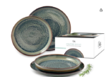 Crafted Breeze, Dinner Set, 4 Pieces, Premium Porcelain Blue