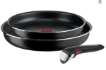 Retro 5 Piece Aluminium Pan Set with Glass Lid, Non-Stick Ceramic Coating, Blue