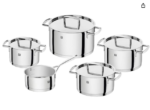 21-Piece Pots and Pans Set with Removable Handles,Nonstick Cookware Set, Induction Compatible, Oven Safe, Dishwasher Safe, Stackable Cookware for Kitchen,Grey