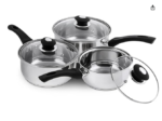  5-piece Pot-Set, with 4 Lids, Suitable for Induction, Stainless Steel, Passion,60 x 50 x 30 cm