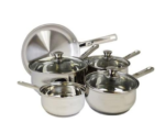 Pan Sets / 2, 3 and 4 Piece Sets / 2 Colours/Non-Stick/Cool-Touch Handles/Scratch Resistant/Suitable for Induction, Electric and Gas Hobs (Black, 3 Piece Mixed)