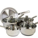Pan Sets / 2, 3 and 4 Piece Sets / 2 Colours/Non-Stick/Cool-Touch Handles/Scratch Resistant/Suitable for Induction, Electric and Gas Hobs (Black, 3 Piece Mixed)