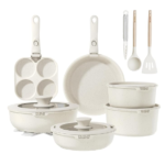 8-Piece Non-Stick Cookware Set, Black