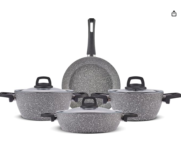 image53.png 15 Piece Pots and Pans Set - Non-Stick Cookware Set, Induction Hob Cookware Set, Premium Cooking Set w/ Lids, Heat Resistant, Saucepot, Frying Pans, Oven Pot, Lids, Colorful - Image 1