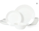 Opalton 18 Piece Chip and Break Resistant Opal Glass Dinnerware Set