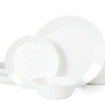 Opalton 18 Piece Chip and Break Resistant Opal Glass Dinnerware Set
